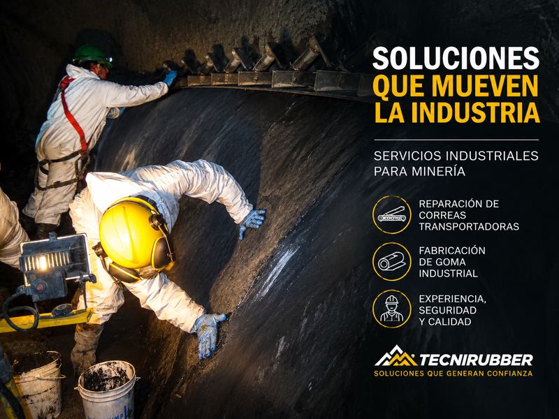 Aplicación de pasta cerámica en chute minero para protección de alto desgaste